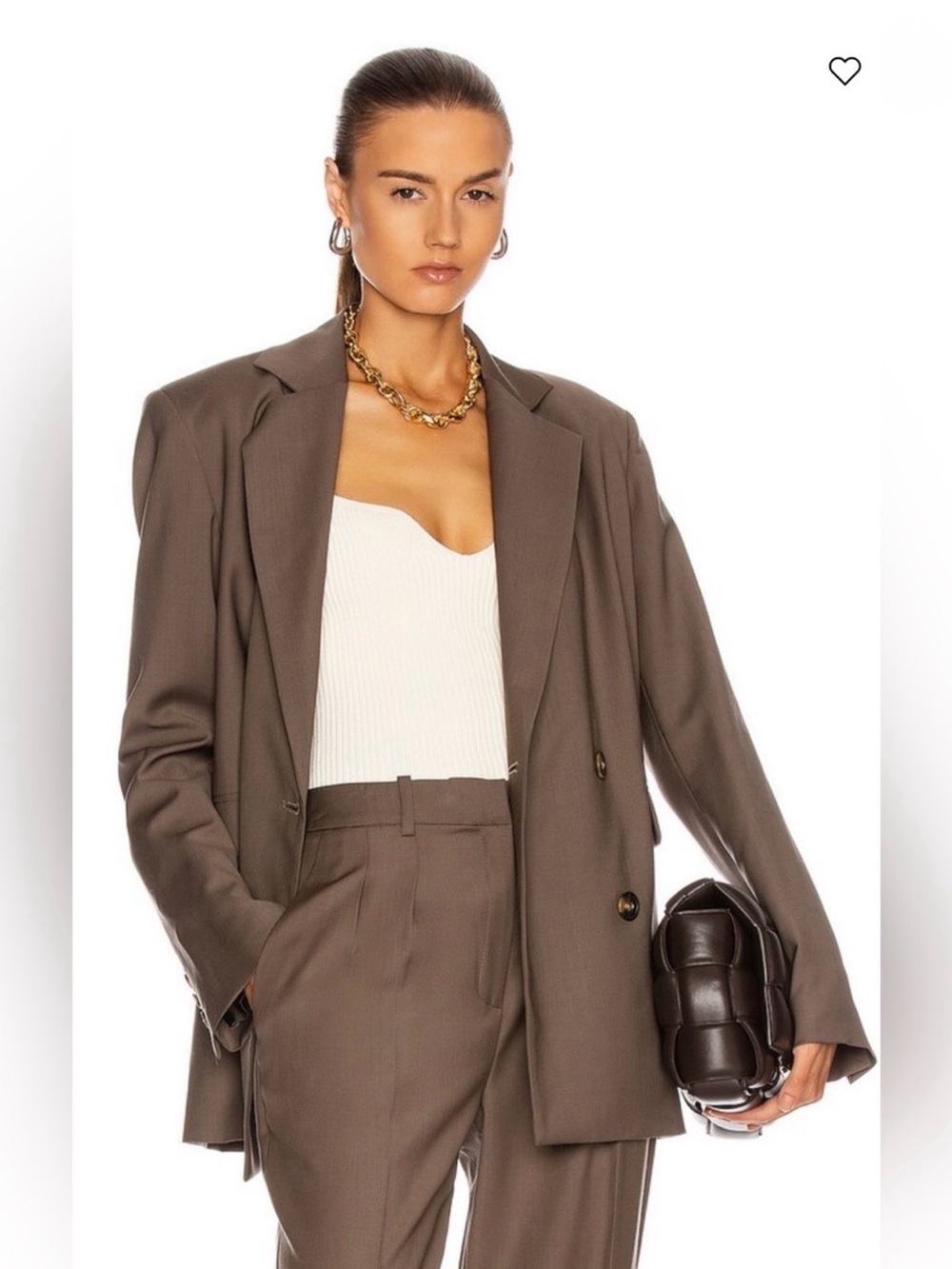 LOULOU STUDIO Tatakoto Double-Breasted Wool Blazer size M